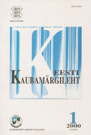 Eesti Kaubamärgileht ; 1 2000-01