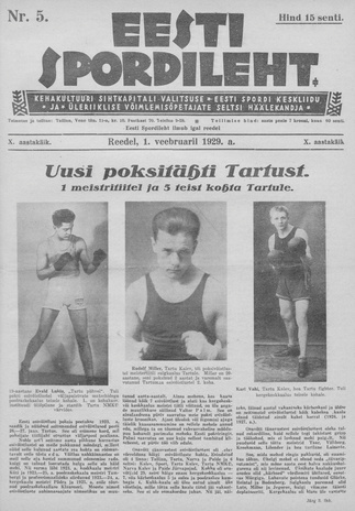 Eesti Spordileht ; 5 1929-02-01