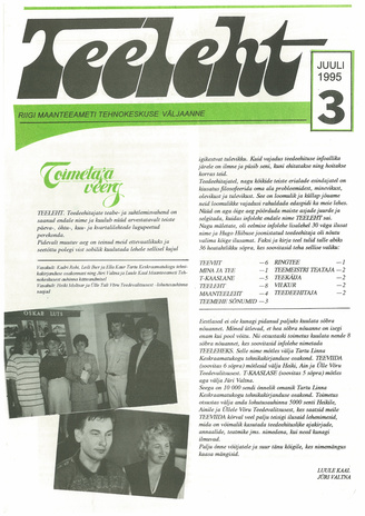 Teeleht : Maanteeameti tehnokeskuse väljaanne ; 3 1995-07