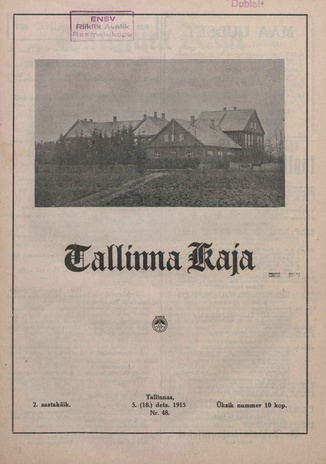 Tallinna Kaja : piltidega nädalakiri ; 48 1915-12-05