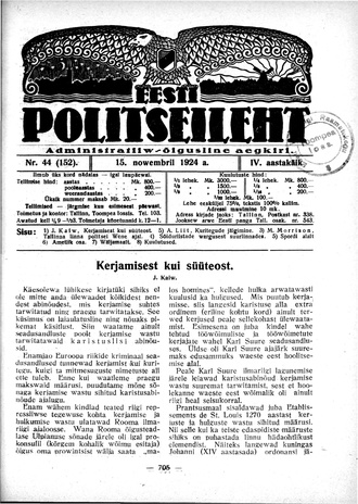 Eesti Politseileht ; 44 1924