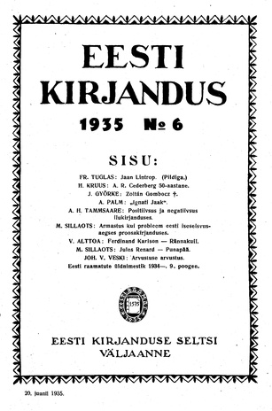 Eesti Kirjandus ; 6 1935