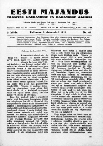 Eesti Majandus ; 42 1923-12-08