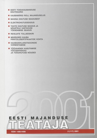 Eesti Majanduse Teataja : majandusajakiri aastast 1991 ; 2 (117) 2001
