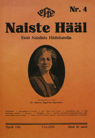 Naiste Hääl ; 4 1931-04