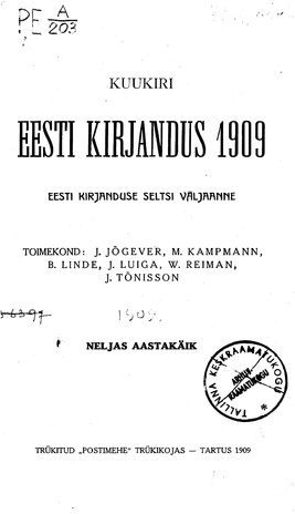 Eesti Kirjandus ; 12 1909