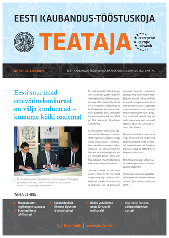 Eesti Kaubandus-Tööstuskoja Teataja ; 10 2009-05-20