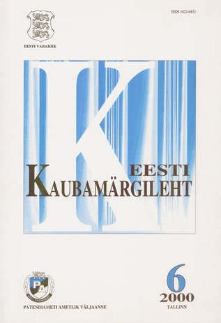 Eesti Kaubamärgileht ; 6 2000-06