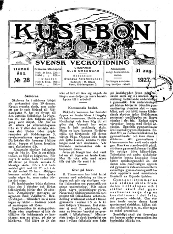 Kustbon ; 28 1927