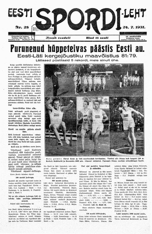 Eesti Spordileht ; 28 1931-07-24
