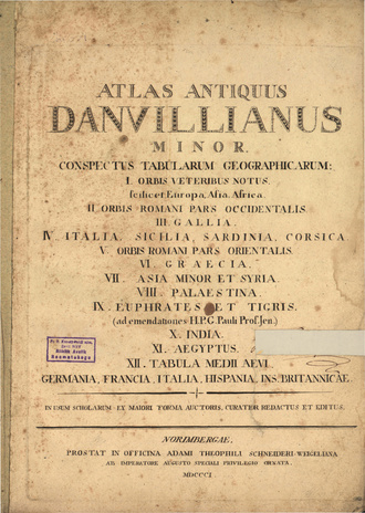 Atlas antiquus Danvillianus minor
