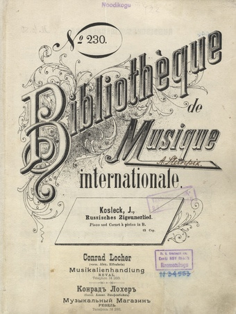 Russisches Zigeunerlied : Piano und Cornet à piston in B 