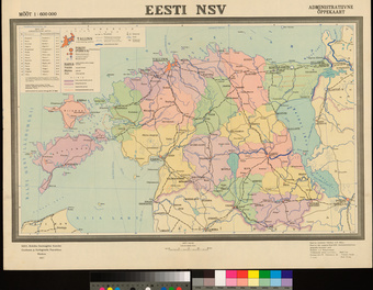 Eesti NSV : administratiivne õppekaart 