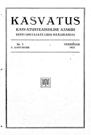 Kasvatus ; 2 1923-02