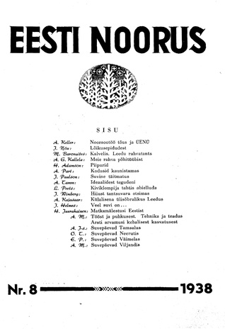 Eesti Noorus ; 8 1938-08-31