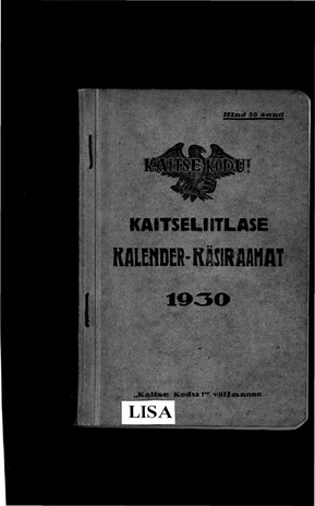 Kaitseliitlase kalender-käsiraamat 1930