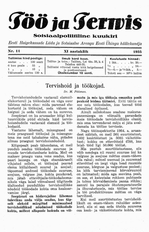 Töö ja Tervis ; 11 1935-11