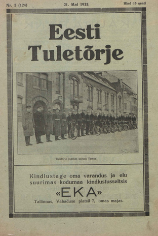 Eesti Tuletõrje : tuletõrje kuukiri ; 5 (124) 1935-05-21