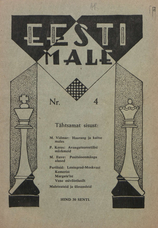 Eesti Male : Eesti Maleliidu häälekandja ; 4 1939-04