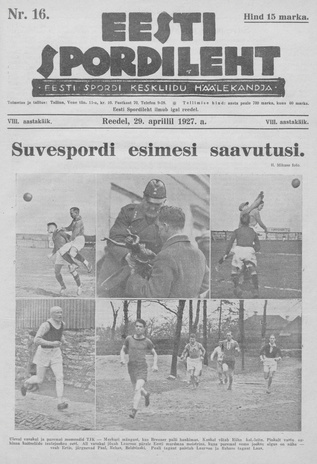 Eesti Spordileht ; 16 1927-04-29