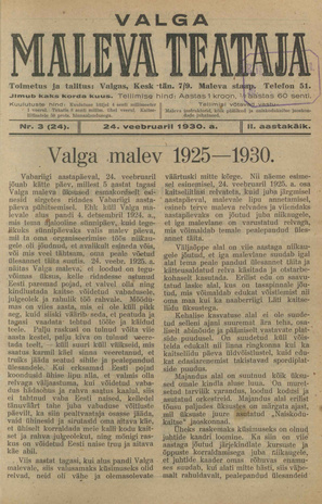 Valga Maleva Teataja ; 3 (24) 1930-02-24