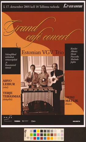 Grand café concert : Estonian VGV Trio 