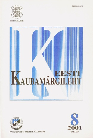 Eesti Kaubamärgileht ; 8 2001-08
