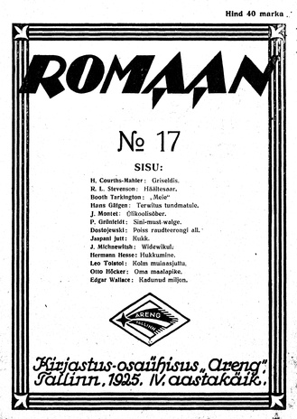 Romaan ; 17 (83) 1925-09
