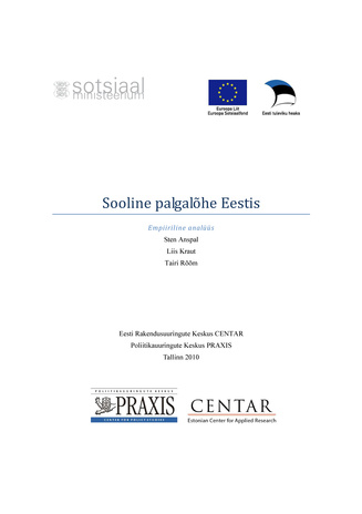 Sooline palgalõhe Eestis. Empiiriline analüüs