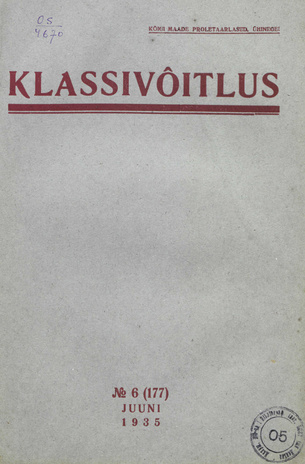Klassivõitlus ; 6 (177) 1935-06