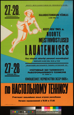 Eesti NSV 1965. a. noorte meistrivõistlused lauatennises