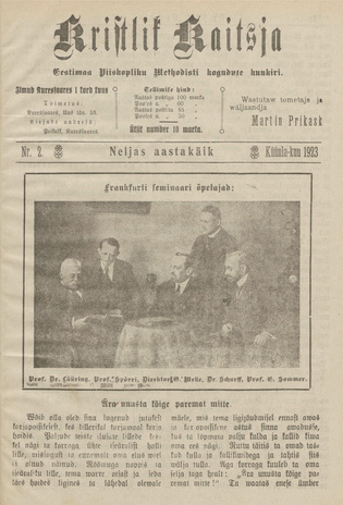 Kristlik Kaitsja : Eesti metodistide häälekandja ; 2 1923-02