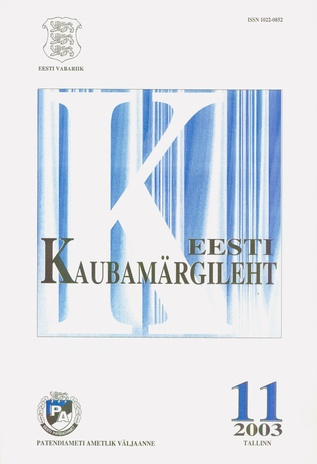 Eesti Kaubamärgileht ; 11 2003-11