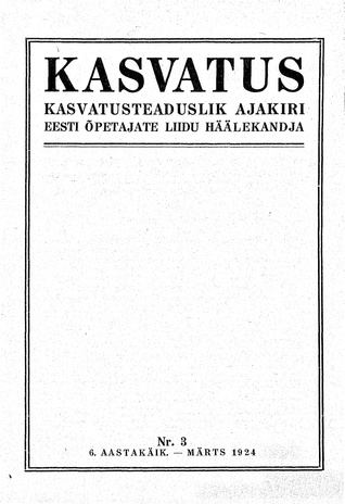 Kasvatus ; 3 1924-03