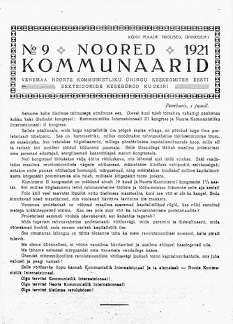 Noored Kommunaarid ; 9 1921