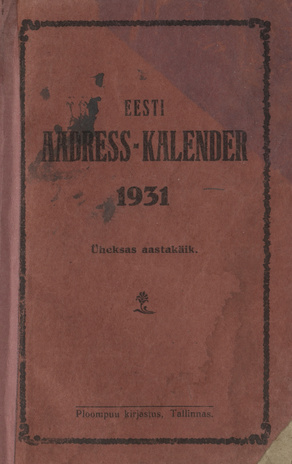 Eesti aadress-kalender ; 1931