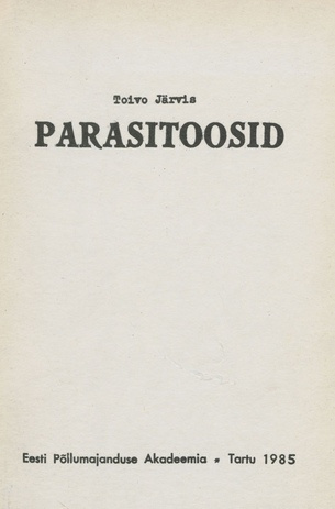 Parasitoosid : [õppevahend] 
