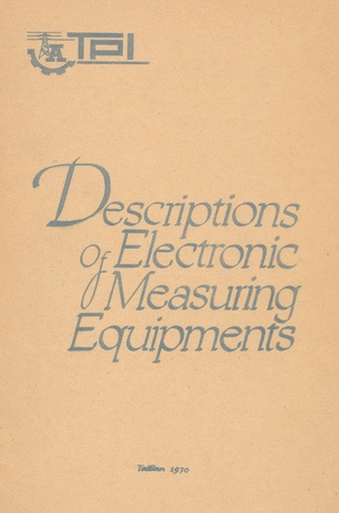 Descriptions of electronic measuring equipments