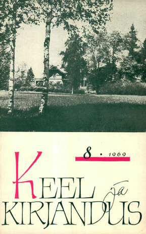 Keel ja Kirjandus ; 8 1969-08