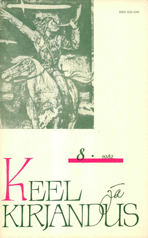 Keel ja Kirjandus ; 8 1982-08