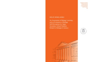 An assessment of biology learning and an evaluation of biology self-perceptions by upper secondary school students related to biological literacy 