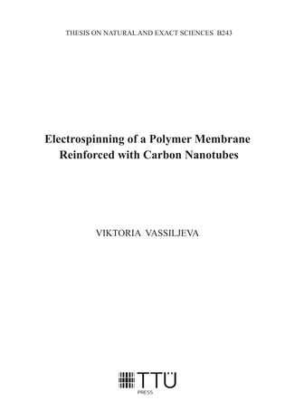 Electrospinning of a polymer membrane reinforced with carbon nanotubes = Süsinik nanotorudega tugevdatud polümeerse membraani elektroketrus 