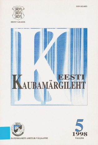 Eesti Kaubamärgileht ; 5 1998-05