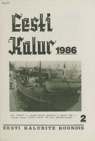Eesti Kalur ; 2 1986-04