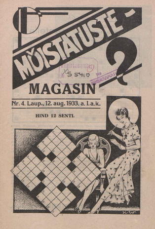 Mõistatuste Magasin ; 4 1933-08-12