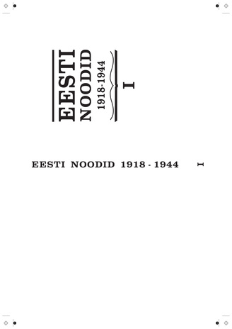 Eesti noodid 1918-1944. I, Bibliograafia