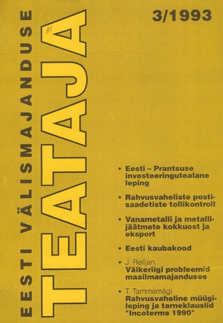 Eesti Välismajanduse Teataja ; 3 1993