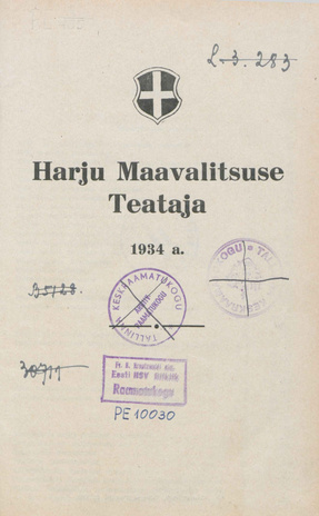Harju Maavalitsuse Teataja ; 1 1934-01-30
