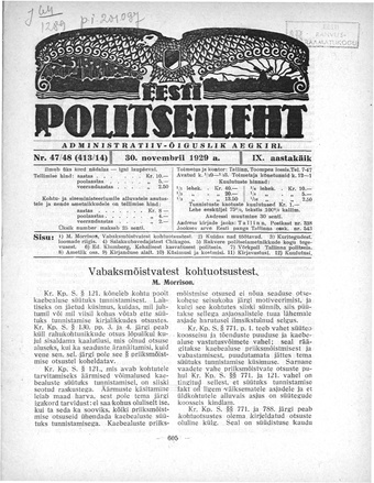 Eesti Politseileht ; 47-48 1929