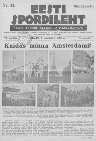 Eesti Spordileht ; 41 1926-11-05